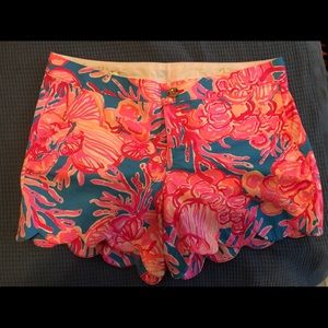 Lilly Pulitzer pink scalloped shorts